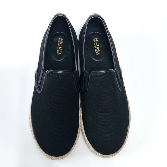 Michael Kors 7 M Espadrilles black slip on shoes New - Picture 8 of 14